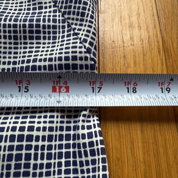 J.McLaughlin Size 8 Navy & White Mod Matrix Geo Vilma Sleeveless Sheath Dress - Picture 9 of 13